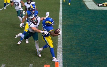 Rams capitalize on fumble recovery, score touchdown on next play to extend lead over Eagles | NFL Highlights