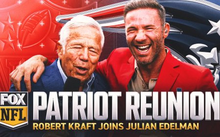 Robert Kraft joins Julian Edelman from Foxborough | FOX NFL Kickoff