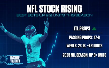 Inside the Lines rising: Best bets up 9.2 units heading into NFL Week 4, led by 17-8 mark on passing props