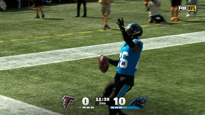 Chau Smith-Wade gets interception and takes it to the house, extending Panthers' lead over Falcons | NFL Highlights