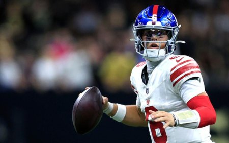 Jaxson Dart injury: Giants QB shrugs off hamstring issue ahead of Thursday night's game vs. Eagles