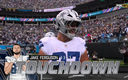 Dak Prescott finds Jake Ferguson for 19-yard TD to give Cowboys a 17-10 lead over Panthers | NFL Highlights