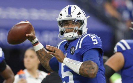 Colts QB Anthony Richardson taken to hospital with orbital fracture after eye injury in pregame warmups