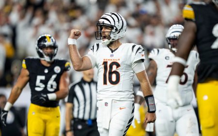 Bengals stun Steelers in shootout; Dodgers knocking on World Series door; college football, NFL previews