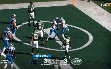 Bryce Young connects with Xavier Legette on 3-Yard TD pass to give Panthers lead over Jets | NFL Highlights