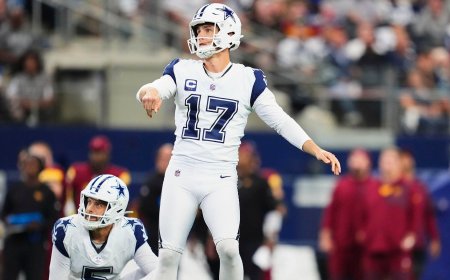 Cowboys' Brandon Aubrey becomes first kicker in NFL history with five made field goals of 60-plus yards