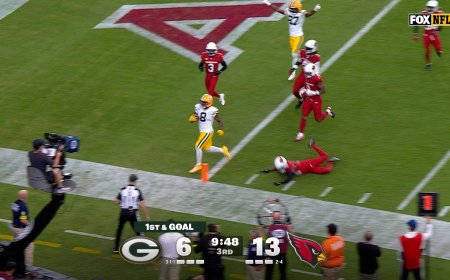 Packers' Josh Jacobs rushes 7-Yards into the End Zone to tie game vs. Cardinals | NFL Highlights