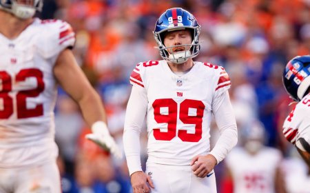Giants waive kicker Jude McAtamney after multiple missed extra points in meltdown loss to Broncos