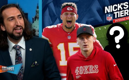 Chiefs are 'chasing history again,' Nick is not convinced over 49ers, Colts' records in Week 8 Tiers | First Things First