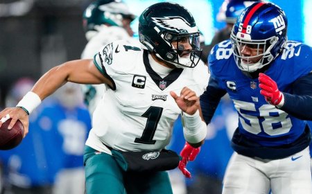 Eagles vs. Giants prediction: Can Jalen Hurts exact revenge in NFC East rivalry after Jaxson Dart's upset?
