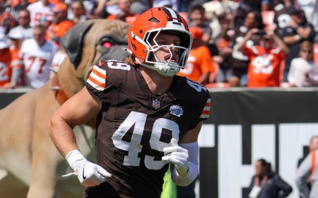 Carson Schwesinger injury: Browns' leading tackler suffers high ankle sprain, to be reevaluated after bye week