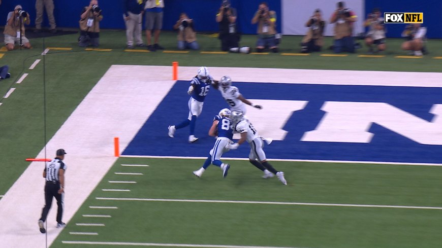 Daniel Jones connects with Tyler Warren for 11-yard TD, giving Colts lead over Raiders | NFL Highlights
