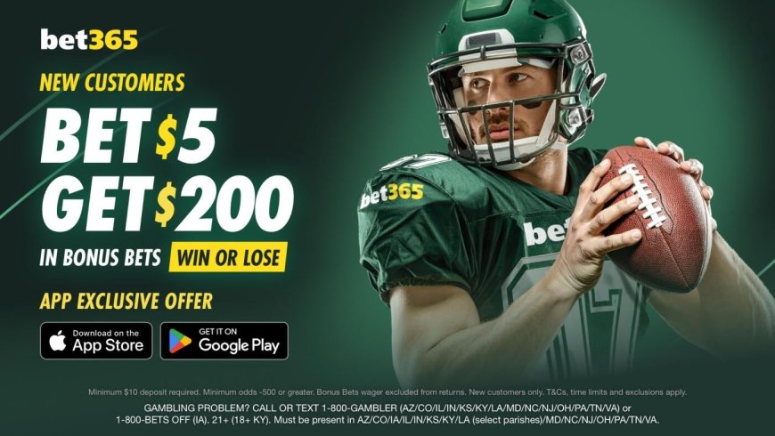 Use bet365 bonus code CBSBET365, get $200 bonus bets by backing Buccaneers-Lions Over, Mariners on Monday