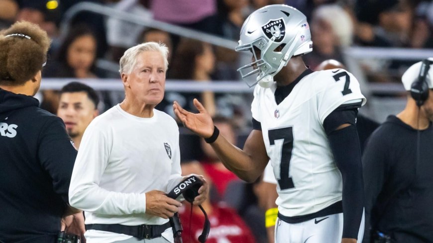 Pete Carroll says 'the competition is on' at quarterback as Raiders offense continues to struggle