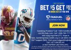 Use FanDuel promo code, get $150 bonus bets by betting Patriots-Jets, Alabama-Purdue, Red Wings-Ducks