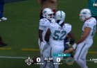 De’Von Achane rushes 29 yards for touchdown, giving Dolphins lead over Saints | NFL Highlights