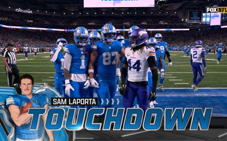 Jared Goff connects with Sam LaPorta for 40-yard TD, giving Lions early lead over Vikings | NFL Highlights