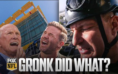 Gronk Rappels Down 5-Story Building in Wild Stunt 😱 | FOX NFL Sunday