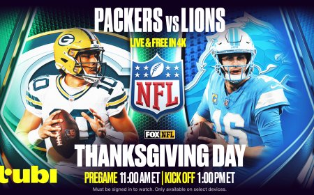 How to Watch Packers vs Lions NFL Thanksgiving Game on Tubi, FOX One