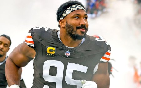Where does Browns' Myles Garrett rank among NFL's all-time pass rushers amid historic 2025 pace?