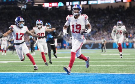 WATCH: Giants' Jameis Winston records incredible touchdown catch on pass from Gunner Olszewski