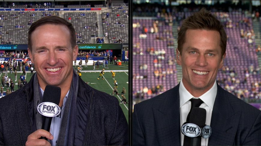 Tom Brady gives broadcasting advice to Drew Brees 🤝 Go Head-to-Head in NFL Trivia | FOX NFL Sunday