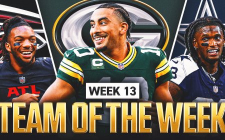 NFL Week 13 Team of the Week: Jordan Love, Bijan Robinson Headline Top Performers