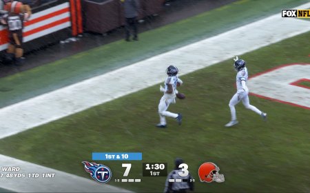 Tony Pollard rushes 65 yards for touchdown, extending Titans’ lead over Browns | NFL Highlights