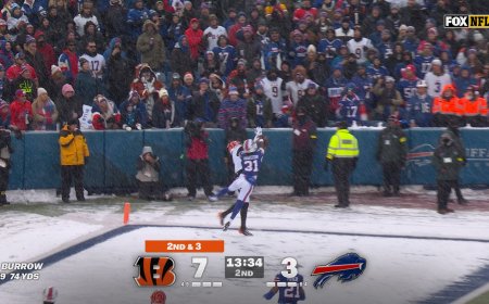 Joe Burrow connects with Tee Higgins for 21-yard TD, extending Bengals' lead over Bills | NFL Highlights