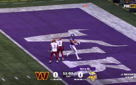 J.J. McCarthy finds Josh Oliver for 18-yard TD to give Vikings a lead over Commanders