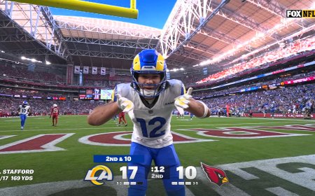 Rams' Matthew Stafford connects with Puka Nacua for 28-yard TD, extending lead over Cardinals | NFL Highlights