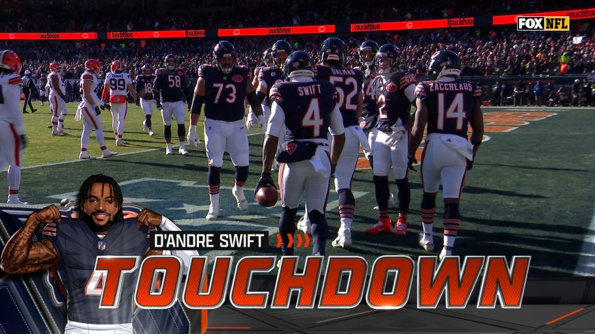 D'Andre Swift rushes for 6-yard TD, giving Bears' lead over Browns | NFL Highlights